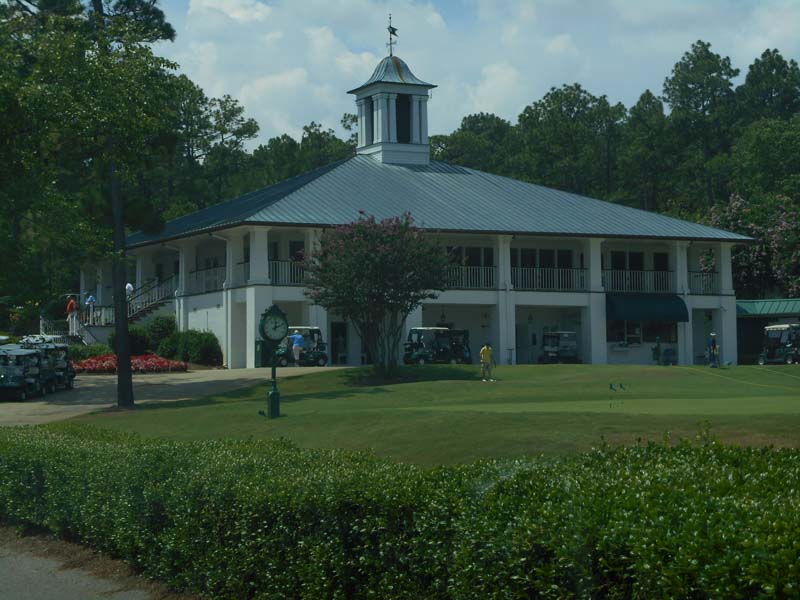 Country club with custom metal roofing laid do wn by Creed & Garner Roofing Company Inc. in Aberdeen, NC.